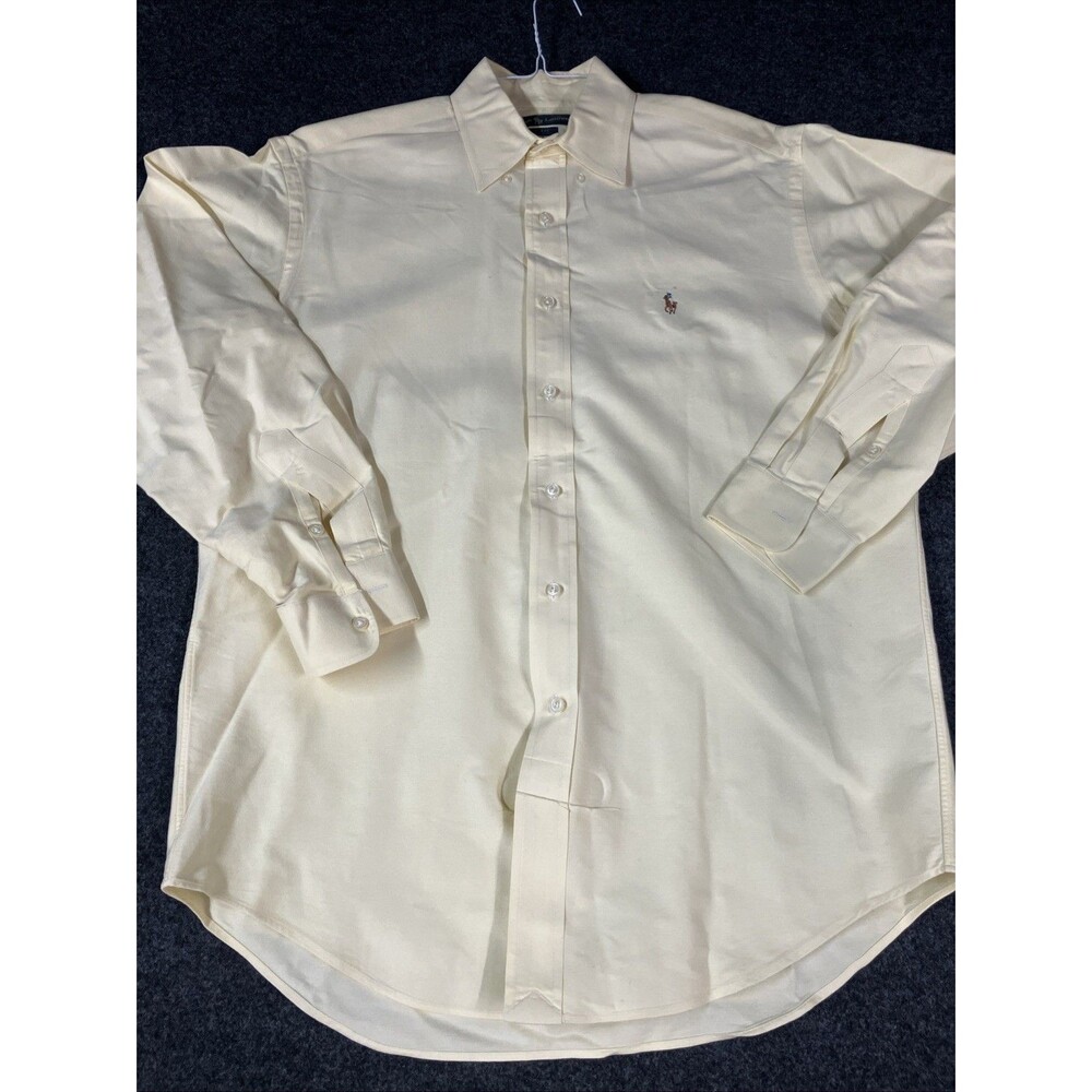VTG 90s Polo Ralph Lauren Blake Shirt Mens Small Yellow Cotton Button Down Pony